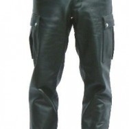 Lederjeans ARMY SILVER